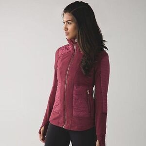Lululemon Maroon Wine Berry Fleecy Keen Jacket III